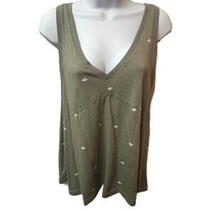 Womens Grey Graphic Bee Tank‎